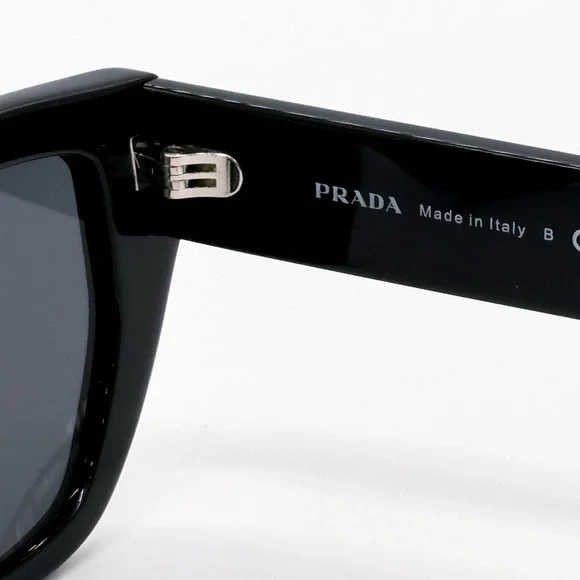 NEW PRADA SPR A09 1AB5S0 WOMEN SUNGLASSES PRA09S 1AB5S0 BLACK CAT EYE PR A09S